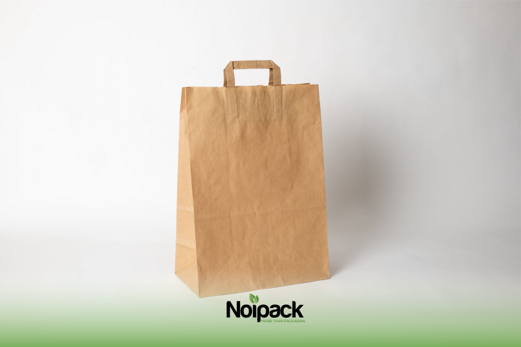 Paper bag with flat handles brown 32x17x45cm