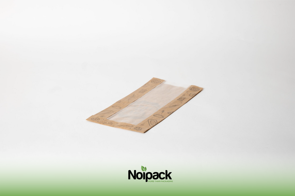 NoiBIO bread bag with glassing paper window Take Me Away 2kg